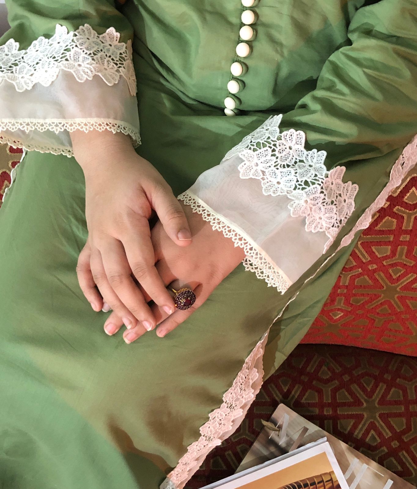 Sage Dreams Lace Lawn Set - 