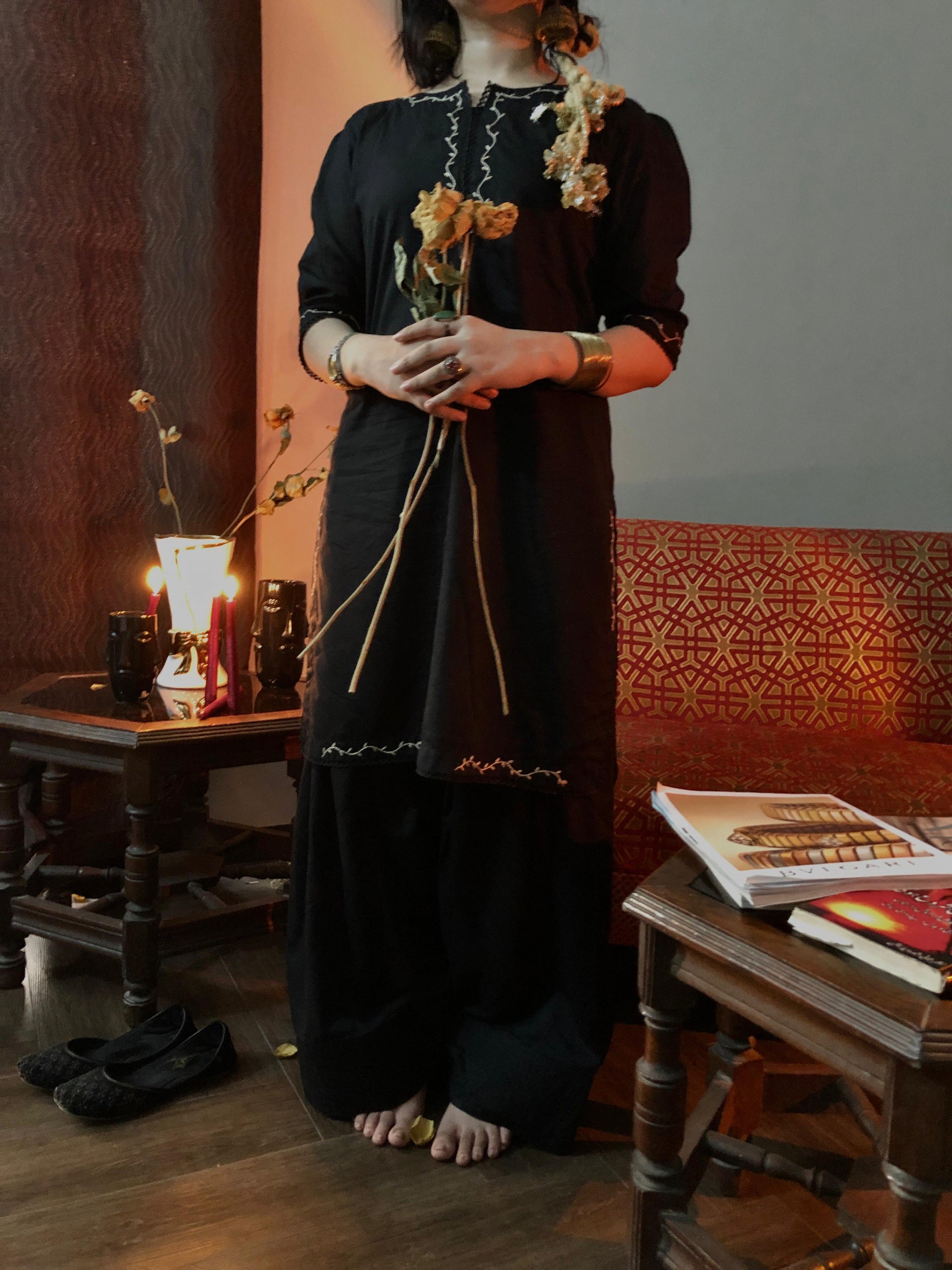 Midnight Majesty Sheesha Silk Set | 