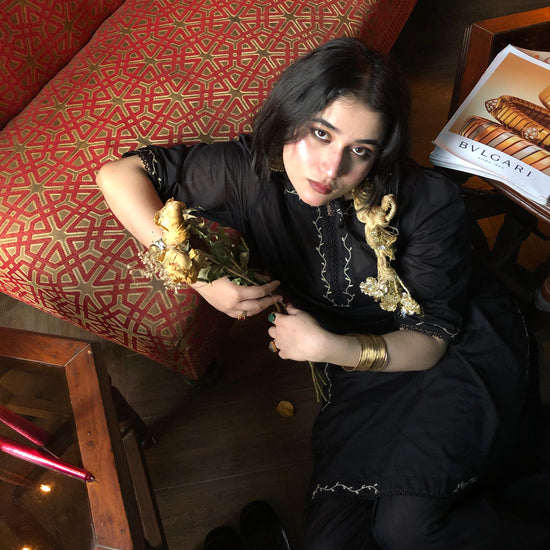 Midnight Majesty Sheesha Silk Set | 