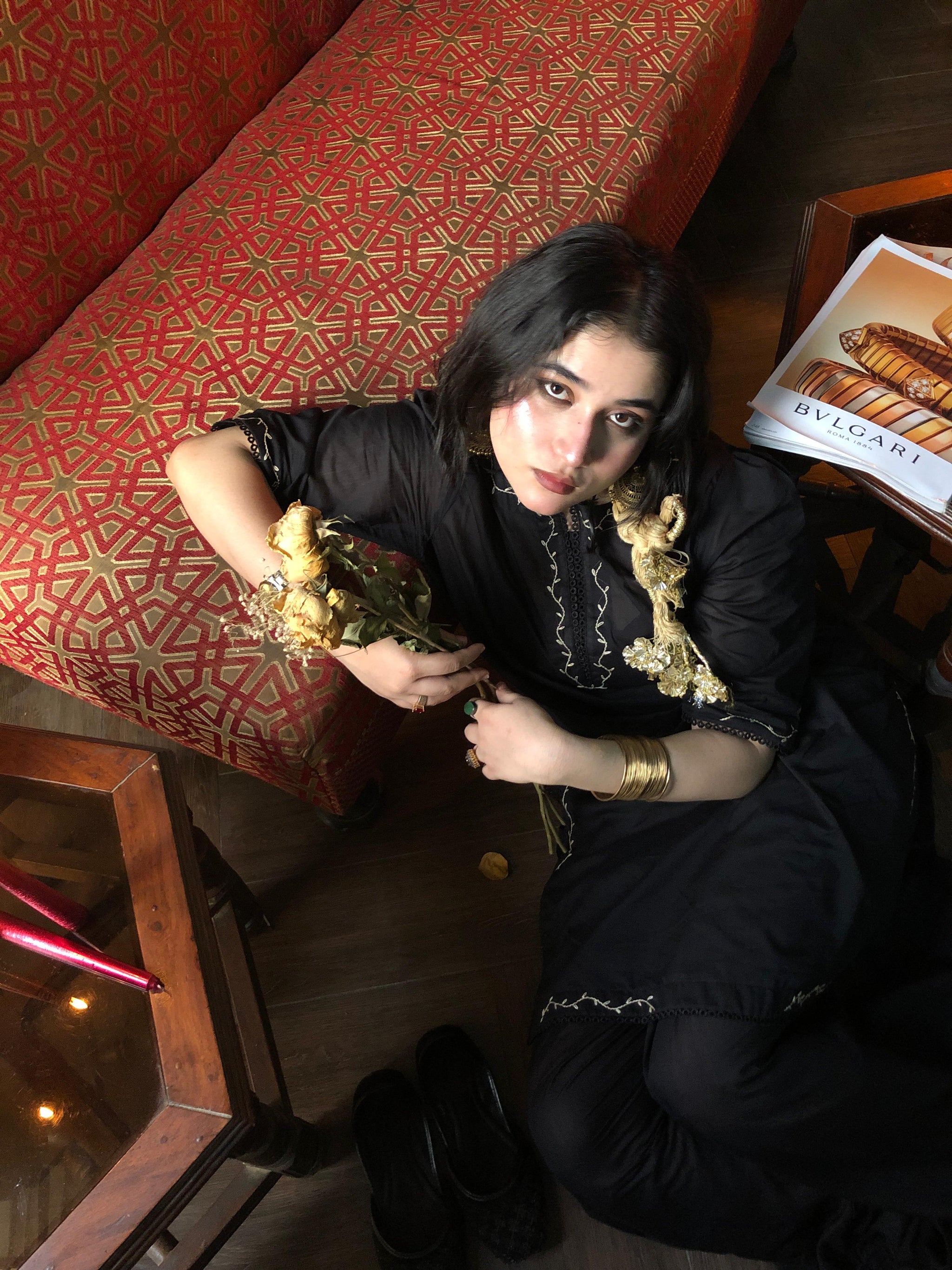Midnight Majesty Sheesha Silk Set | 